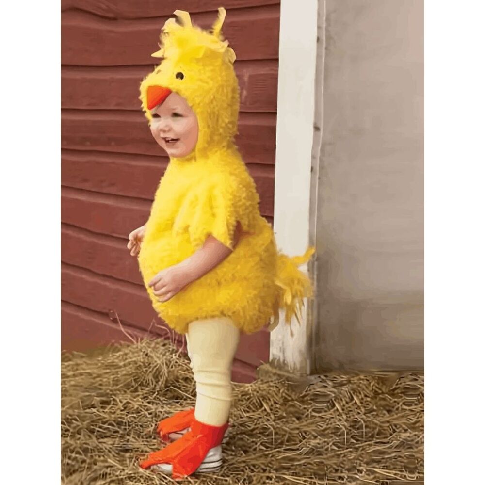 Brand New Unisex Kids Yellow Ducky Little Chick Costume Size 3-6mo
